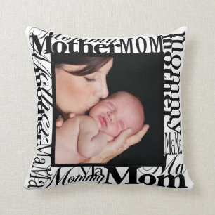 Custom Mother's Day Photo Reversible Pillow