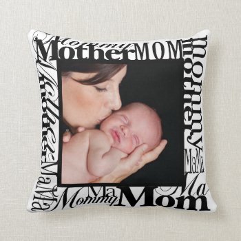 Custom Mother's Day Photo Reversible Pillow by marisuvalencia at Zazzle
