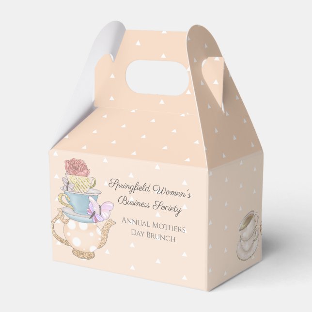 Custom Mother's Day Tea Party Favor Box (Back Side)