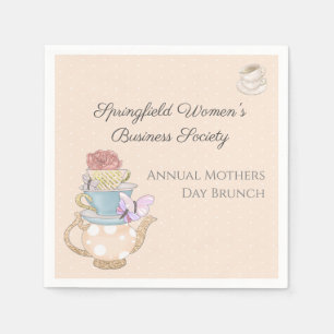 Custom Mother's Day Tea Party Favor Box Napkins