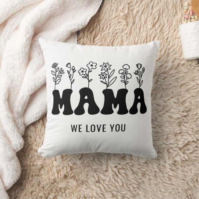  Custom Mothers Day  Throw Pillow (Blanket)
