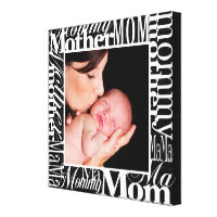 Custom Mother's Day Word Collage Photo Canvas Print