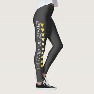 Custom Motivational Fitness Gray Leggings