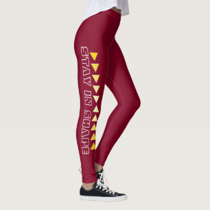 Custom Motivational Fitness Red Leggings