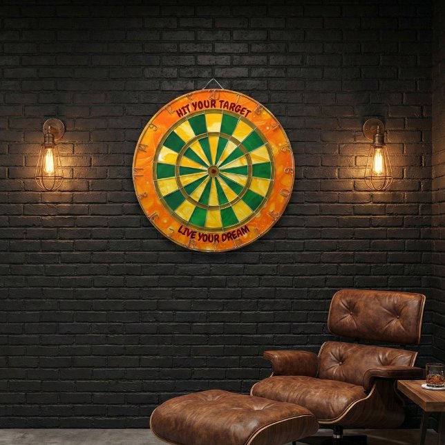 Custom Motivational "Hit Your Target" Dart Board (Creator Uploaded)