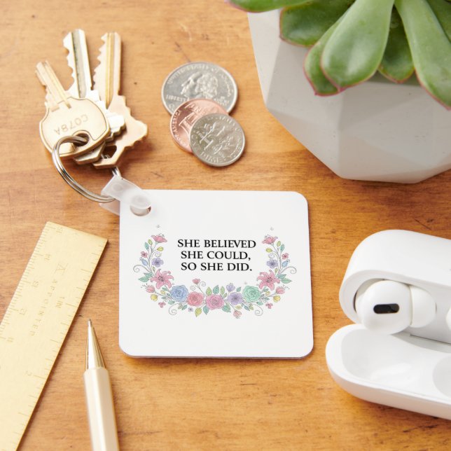 Custom Motivational Keychain (Desk)