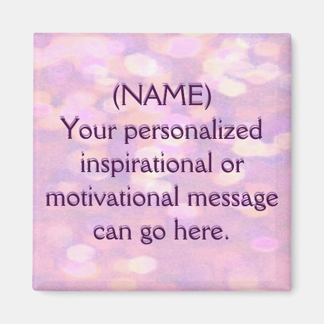 Custom Motivational Message Magnet (Front)