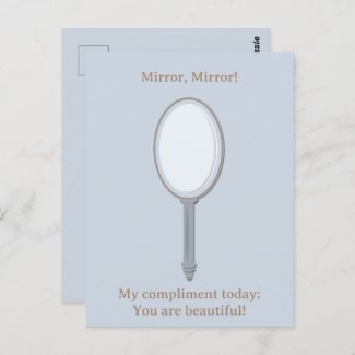 Custom Motivational Personalized Hand Mirror Blue