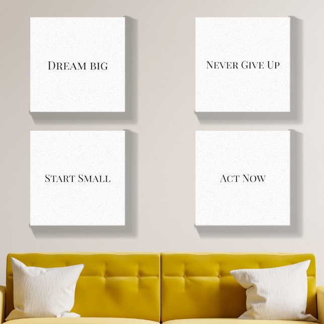 Custom Motivational Quote Canvas Tile  (Living Room)