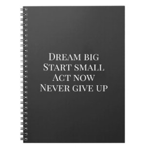 Custom Motivational Quote Canvas Tile  Notebook