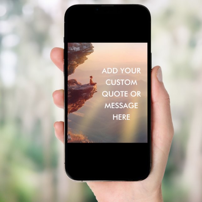 Custom Motivational Quote Poster – Ocean Cliff Sun (Front Digital)