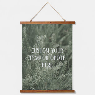 Custom Motivational Text Quote Nature Photo Hanging Tapestry