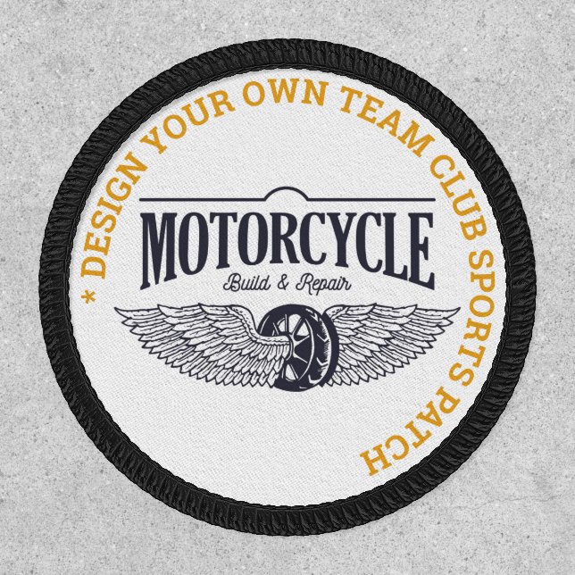 Custom MOTORBIKE Motorcycle Build Repair Garage Patch (Front)