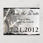 Custom Motorcycle Biker Save The Date Postcard at Zazzle