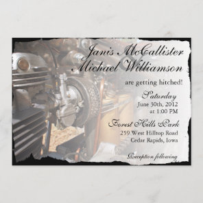 Custom Motorcycle Biker Wedding Invitation