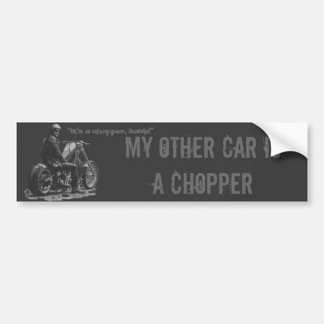 Custom Motorcycle Chopper Love Bumper Sticker (Front)