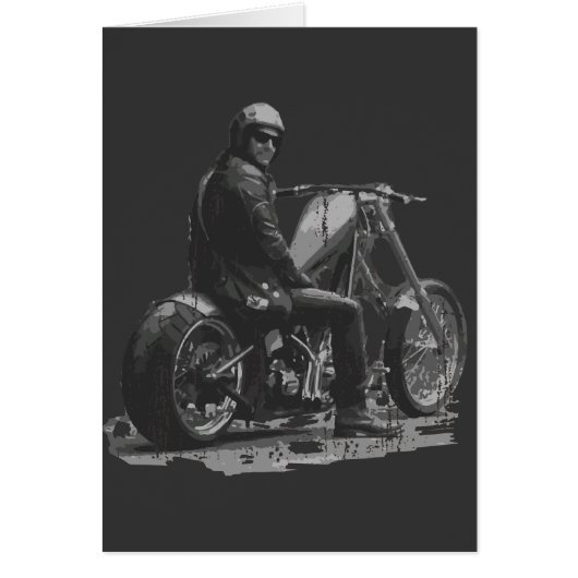 Custom Motorcycle Chopper Love Cards (Front)