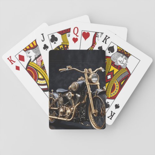 Custom motorcycle design playing cards