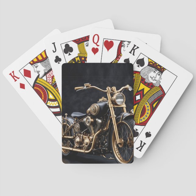 Custom motorcycle design poker cards (Back)