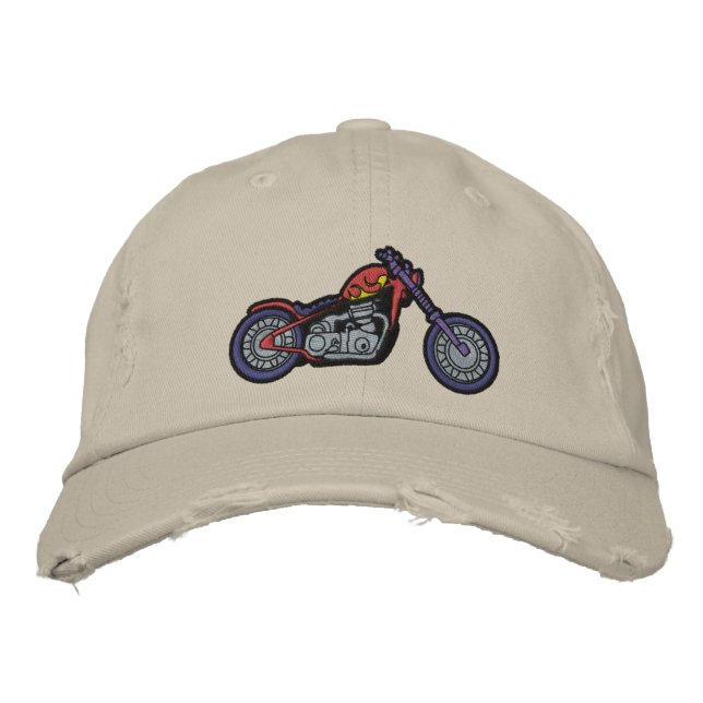 Custom Motorcycle Embroidered Hat (Front)