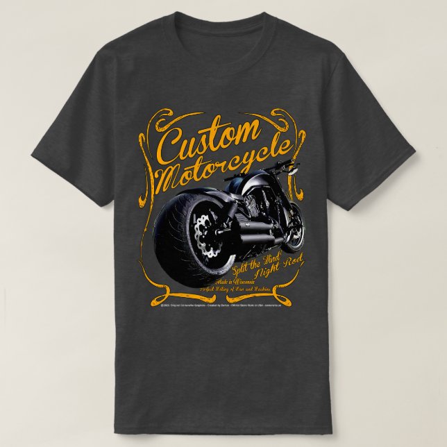 Custom motorcycle from Wisconsin T-Shirt (Design Front)