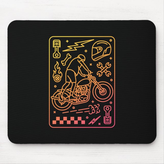 Custom Motorcycle Garage 2 Mouse Pad (Front)