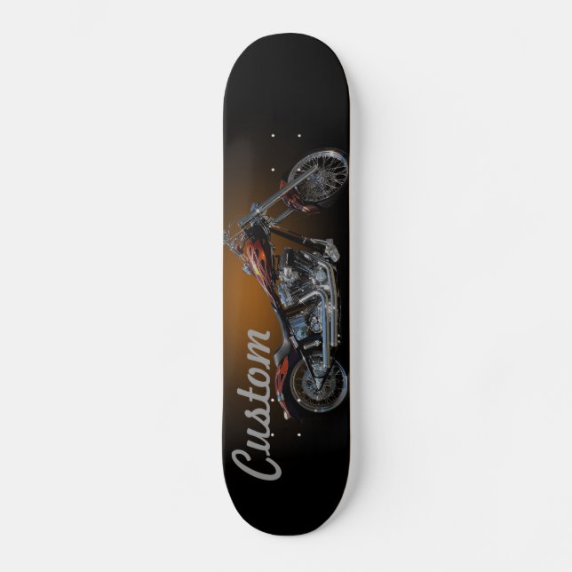 Custom Motorcycle Skateboard Deck (Front)
