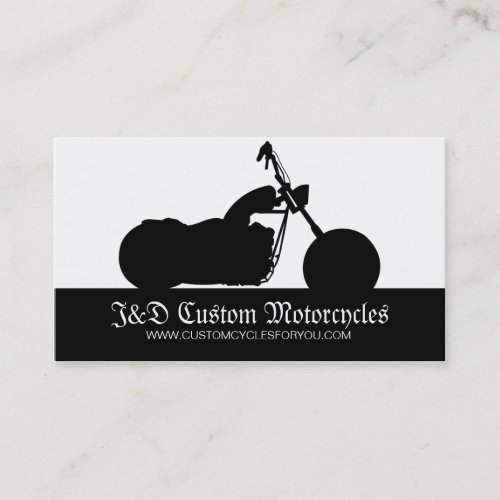 Custom Motorcycles Biker Shop Business Cards