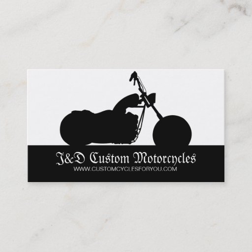 Customizable Custom Motorcycles Biker Shop Business Cards