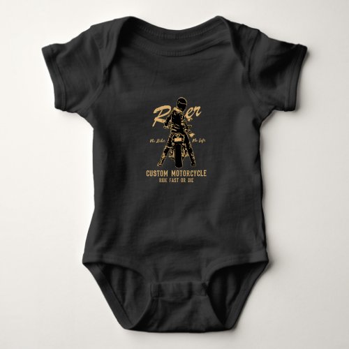 Custom Motorcycles Boy   Baby Bodysuit