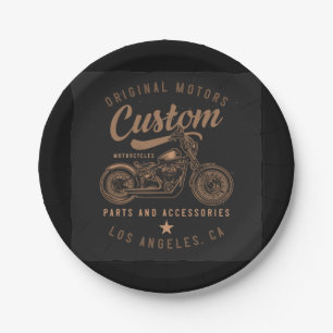 Custom Motorcycles Paper Plates