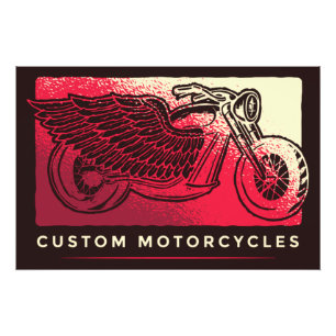 Custom Motorcycles Photo Print