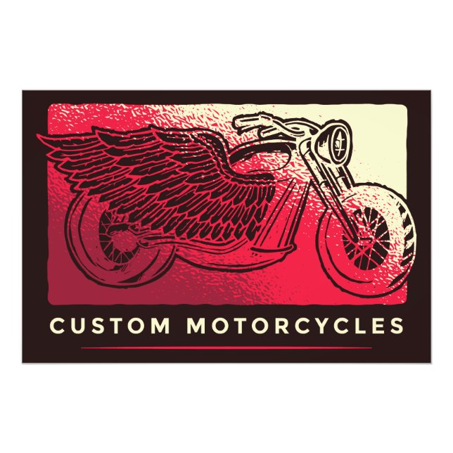 Custom Motorcycles   Photo Print (Front)