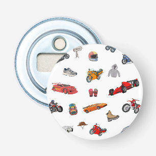 Custom Motorsports & Racing Pattern Ping Pong Bottle Opener