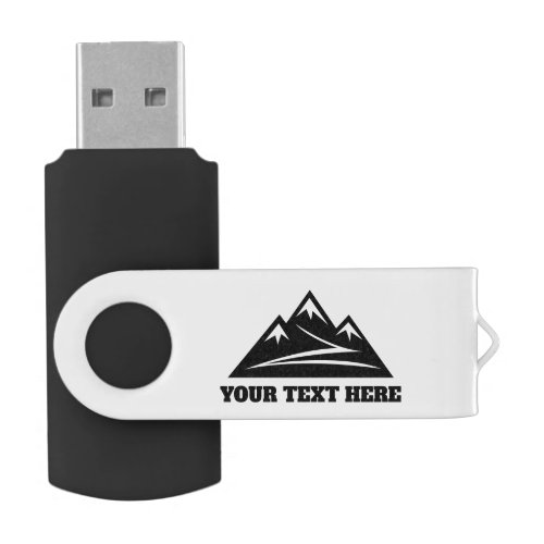 Custom mountain peak logo USB pen flash drive