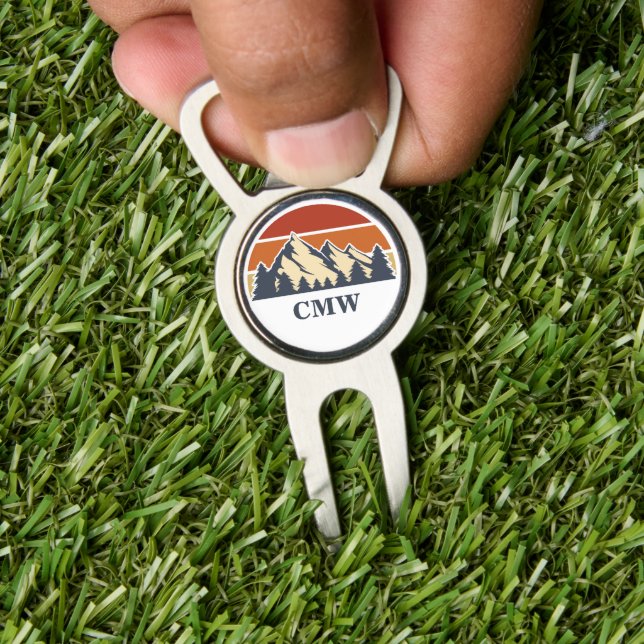 Custom Mountain Sunset Monogram Divot Tool (Insitu 1)