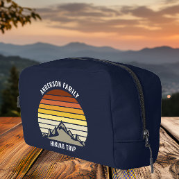 Custom Mountain Sunset Navy Blue Hiking Dopp Kit