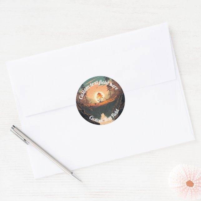 CUSTOM mountainous outdoor landscape sticker (Envelope)