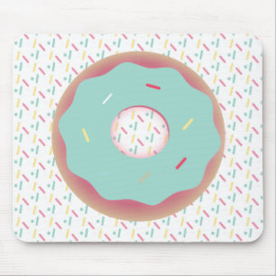 Custom Mouse 3D Sprinkle Frosted Teal Donuts Pad