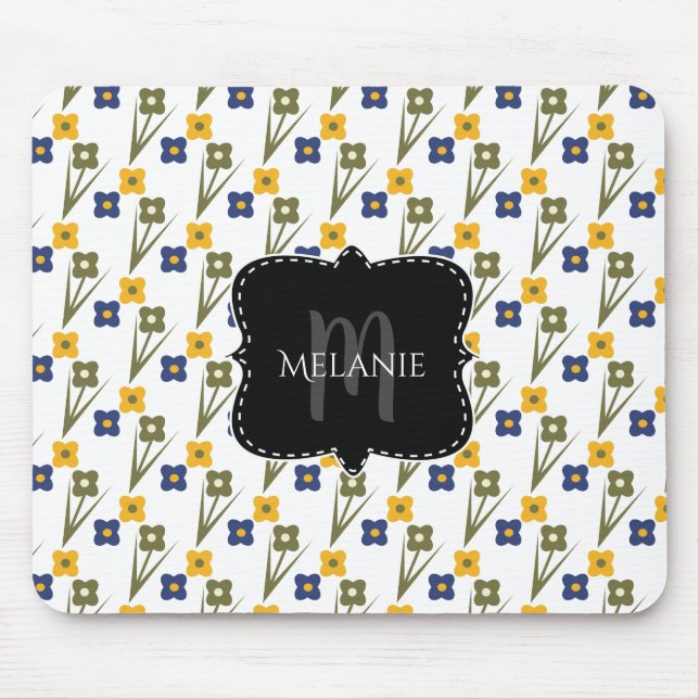 Custom Mouse Pad Pixie Garden Florals (Front)