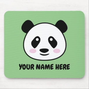 Custom Mouse Pad with cute panda bear drawing