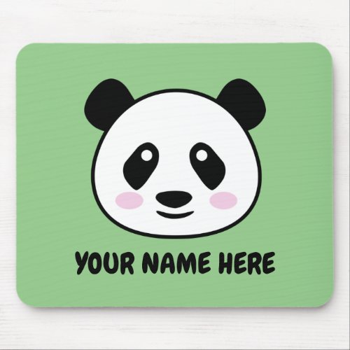 Custom Mouse Pad with cute panda bear drawing