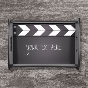 Custom Movie Chalkboard Clapboard Serving Tray