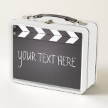 Custom Movie Director Clapboard Your Text Metal Lunch Box at Zazzle