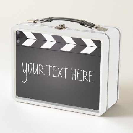 Custom Movie Director Clapboard Your Text Metal Lunch Box