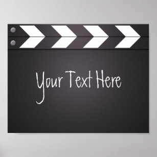 Custom Movie Director Clapboard Your Text Poster