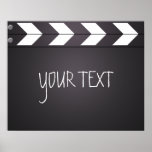 Custom Movie Director Clapboard Your Text Poster at Zazzle