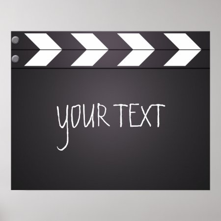 Custom Movie Director Clapboard Your Text Poster