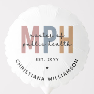 Custom MPH Master of Public Health Graduation Balloon