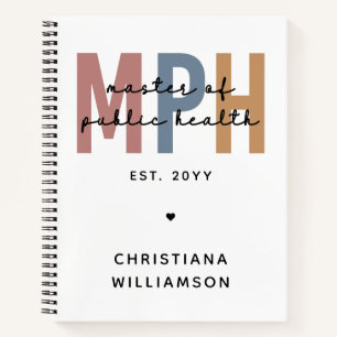 Custom MPH Master of Public Health Graduation Notebook